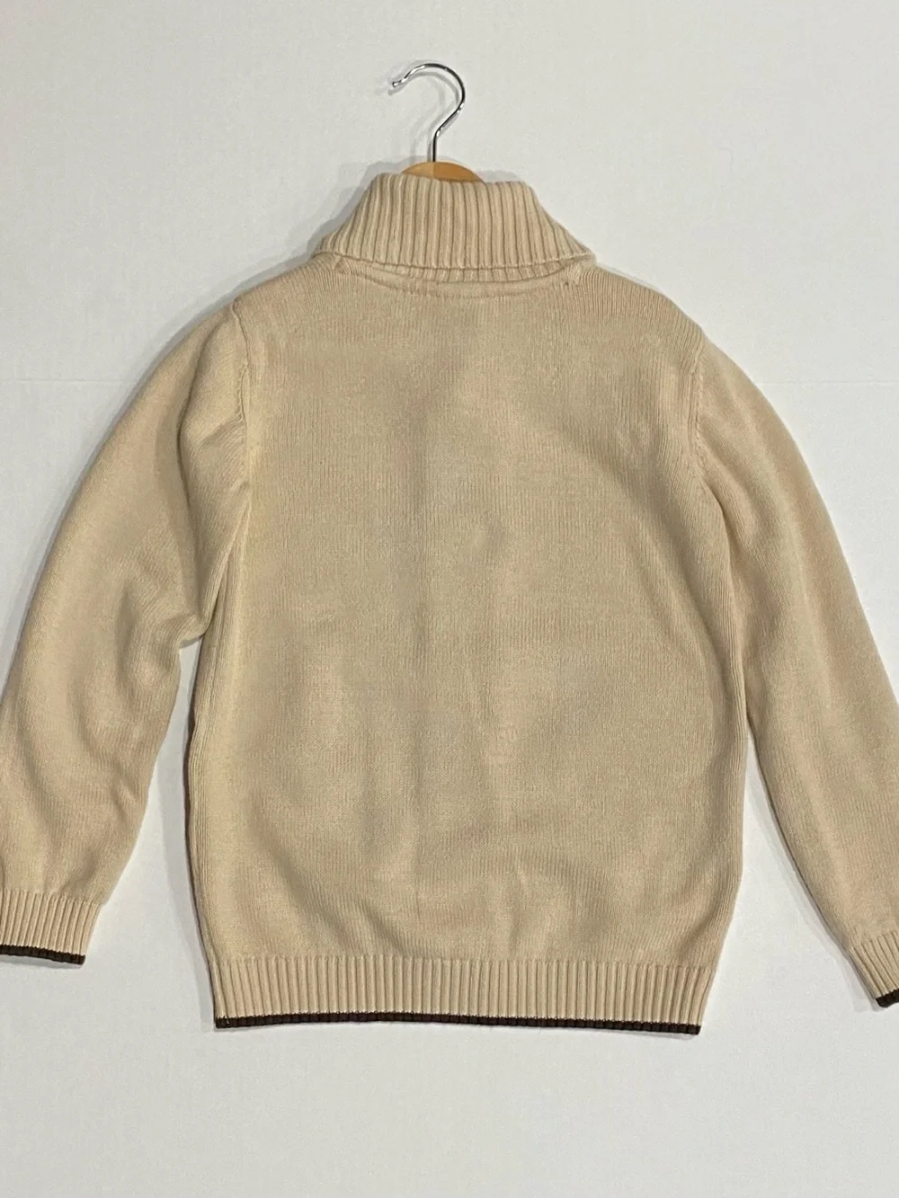 Gymboree Boys ‘Country Charm’ Beige Horse Shawl Collar Cardigan Size 7